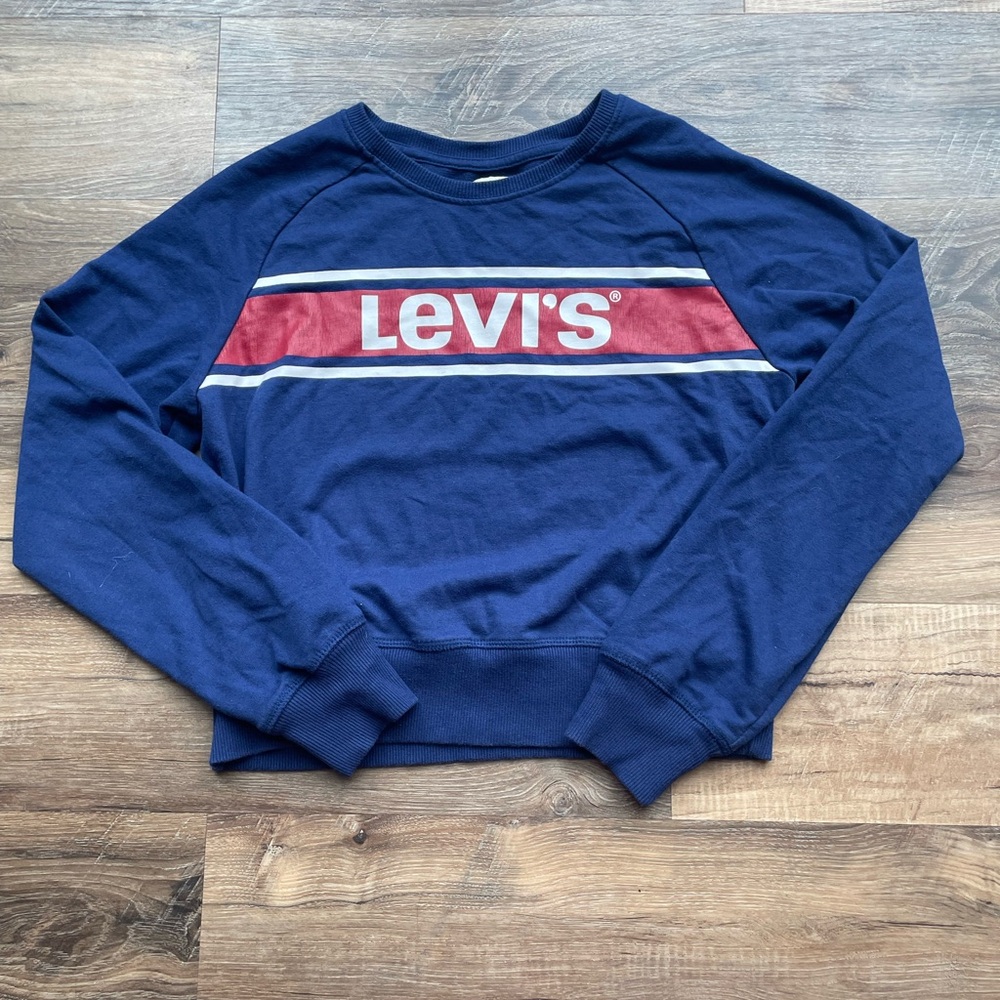 Levi's Kids Navy and Red Logo Sweater